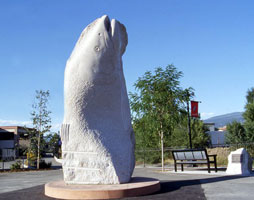 Stone Sculpture - British Columbia - Kokanee - Anglo Side